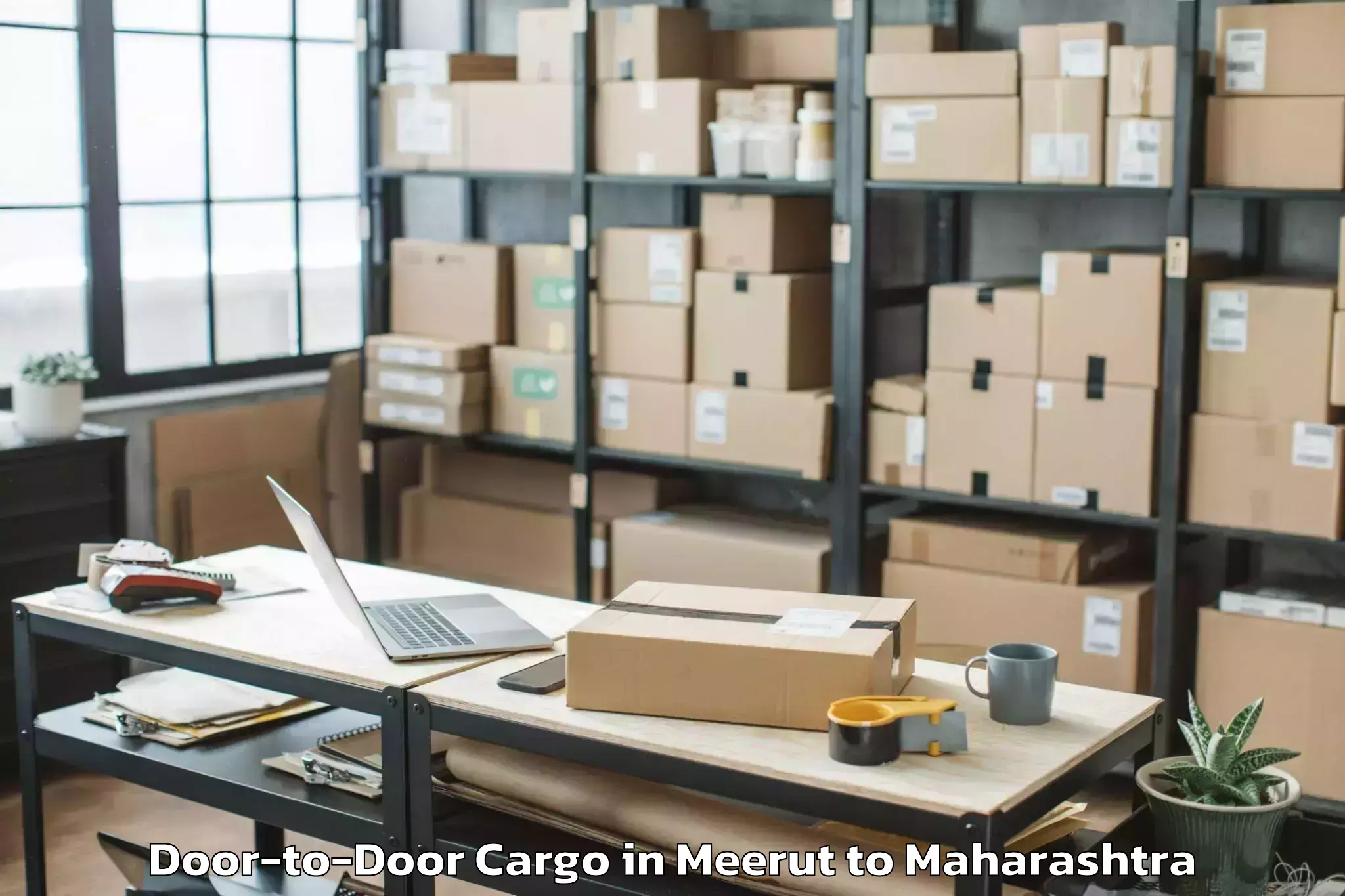 Trusted Meerut to Airoli Door To Door Cargo